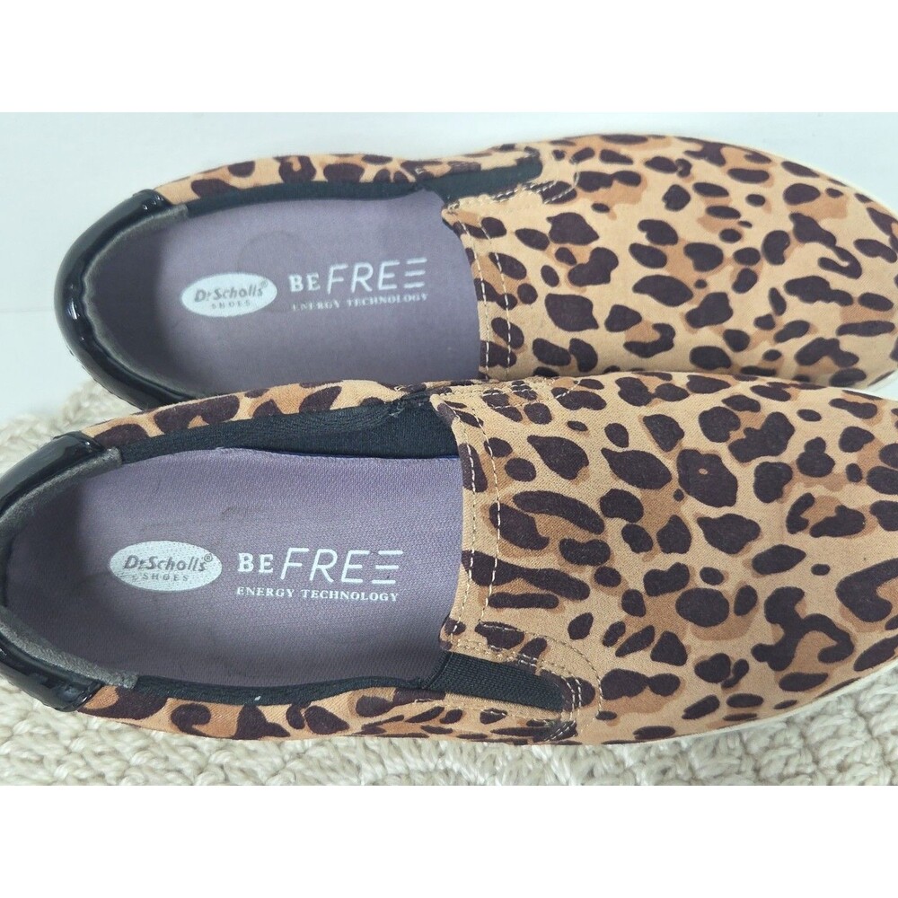 Dr Scholls Leopard Chic Print Slip On Sneakers Be Free Energy Tech Sz 7 Comfort - Picture 7 of 12